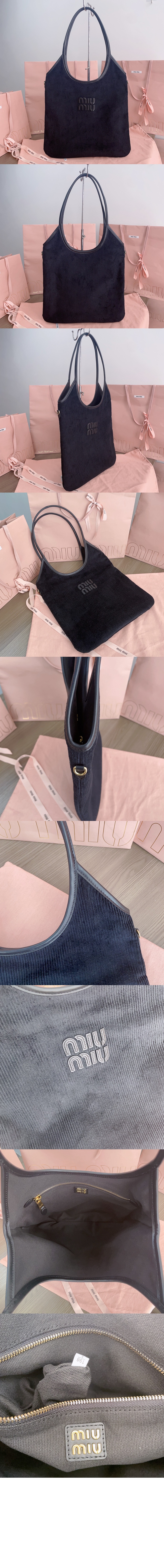 미우미우 코듀로이 토트백 5BG231