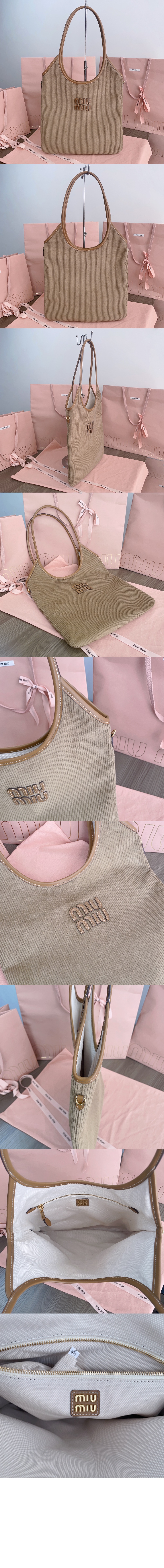 미우미우 코듀로이 토트백 5BG231