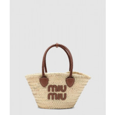 미우미우 우븐 패브릭 토트백 5BG273
