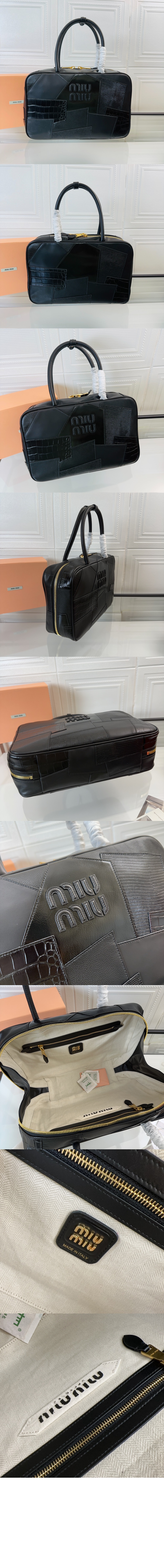 미우미우 레더 탑핸들백 5BB117