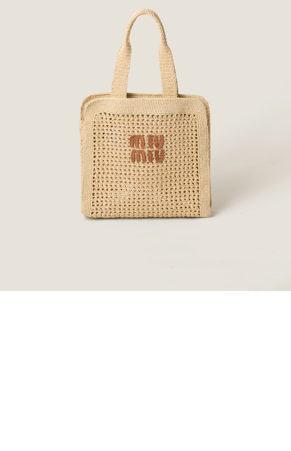 미우미우 패브릭 토트백 5BG230