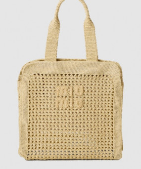 미우미우 패브릭 토트백 5BG230