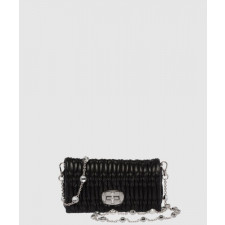 미우미우 미우 크리스털 나파 가죽 및 크리스털 미니백 5BP079