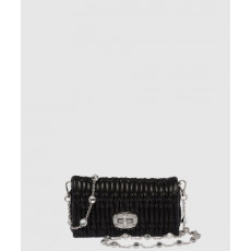 미우미우 미우 크리스털 나파 가죽 및 크리스털 미니백 5BP079