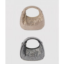 미우미우 완더 세틴 크리스털 미니 호보 백 5BP078