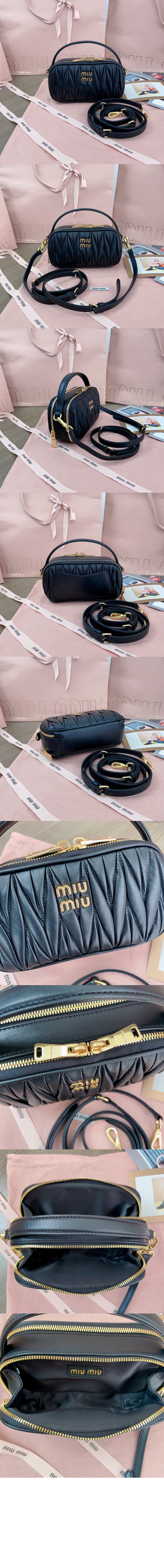 미우미우 마테라쎄 나파 가죽 숄더백 5BH229