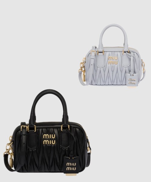 미우미우 아르카디 마테라쎄 나파 가죽 가방 5BB123