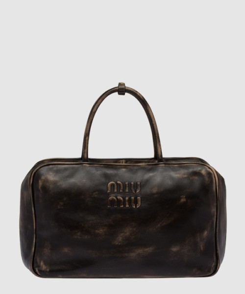 미우미우 레더 탑핸들백 5BB117