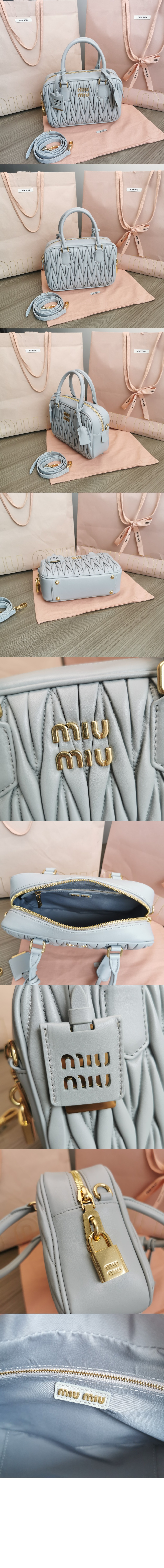 미우미우 아르카디 마테라쎄 나파 가죽백 5BB124