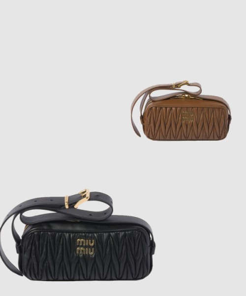 미우미우 마테라쎄 나파 가죽 숄더백 5BC158