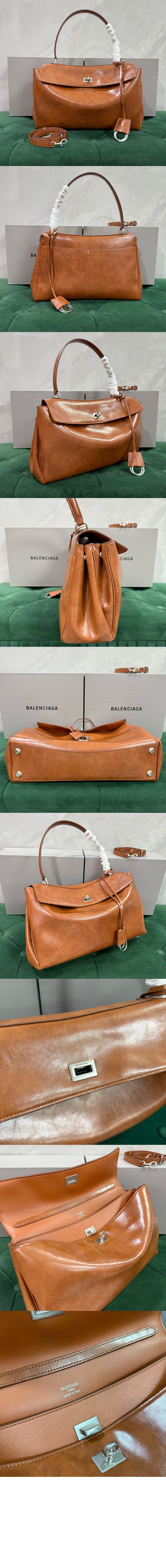 발렌시아가 로데오 미디엄 핸드백 탠 7897722