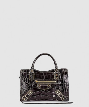 발렌시아가 메탈릭 엣지 미니 시티백 390160