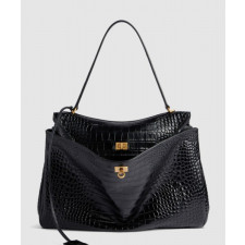 발렌시아가 로데오 라지 크로커다일 엠보싱 핸드백 789744