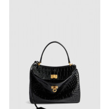 발렌시아가 로데오 미니 크로커다일 엠보싱 핸드백 795456