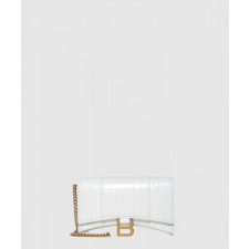 발렌시아가 아워글래스 크로커다일 엠보싱 월렛 온 체인 656050