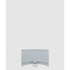 발렌시아가 아워글래스 크로커다일 엠보싱 월렛 온 체인 656050