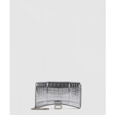 발렌시아가 아워글래스 월렛 온 체인 실버 656050