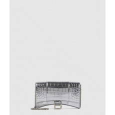 발렌시아가 아워글래스 월렛 온 체인 실버 656050