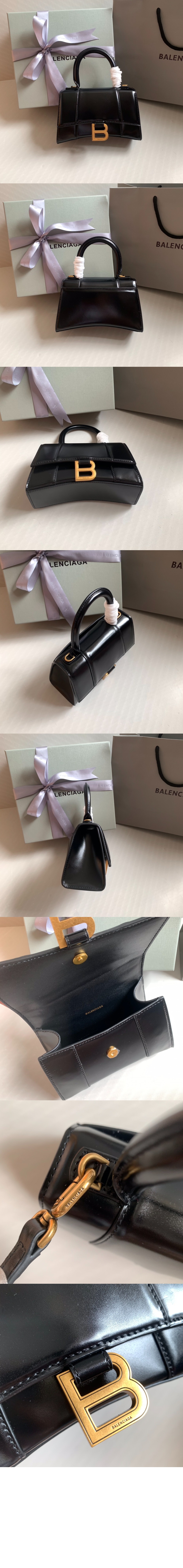 발렌시아가 아워글래스 XS 박스 핸드백 592833