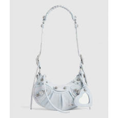 발렌시아가 XS 라인스톤 디테일 데님 숄더백 671309