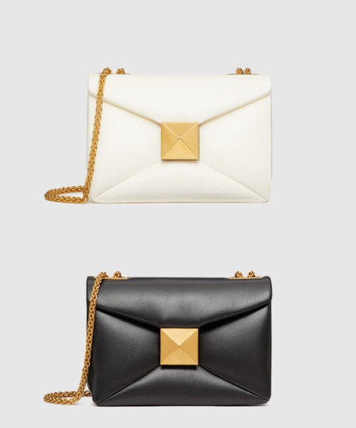 발렌티노 One Stud 체인 쉽스킨백