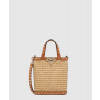 발렌티노 미니 락스터드 라피아 숄더백