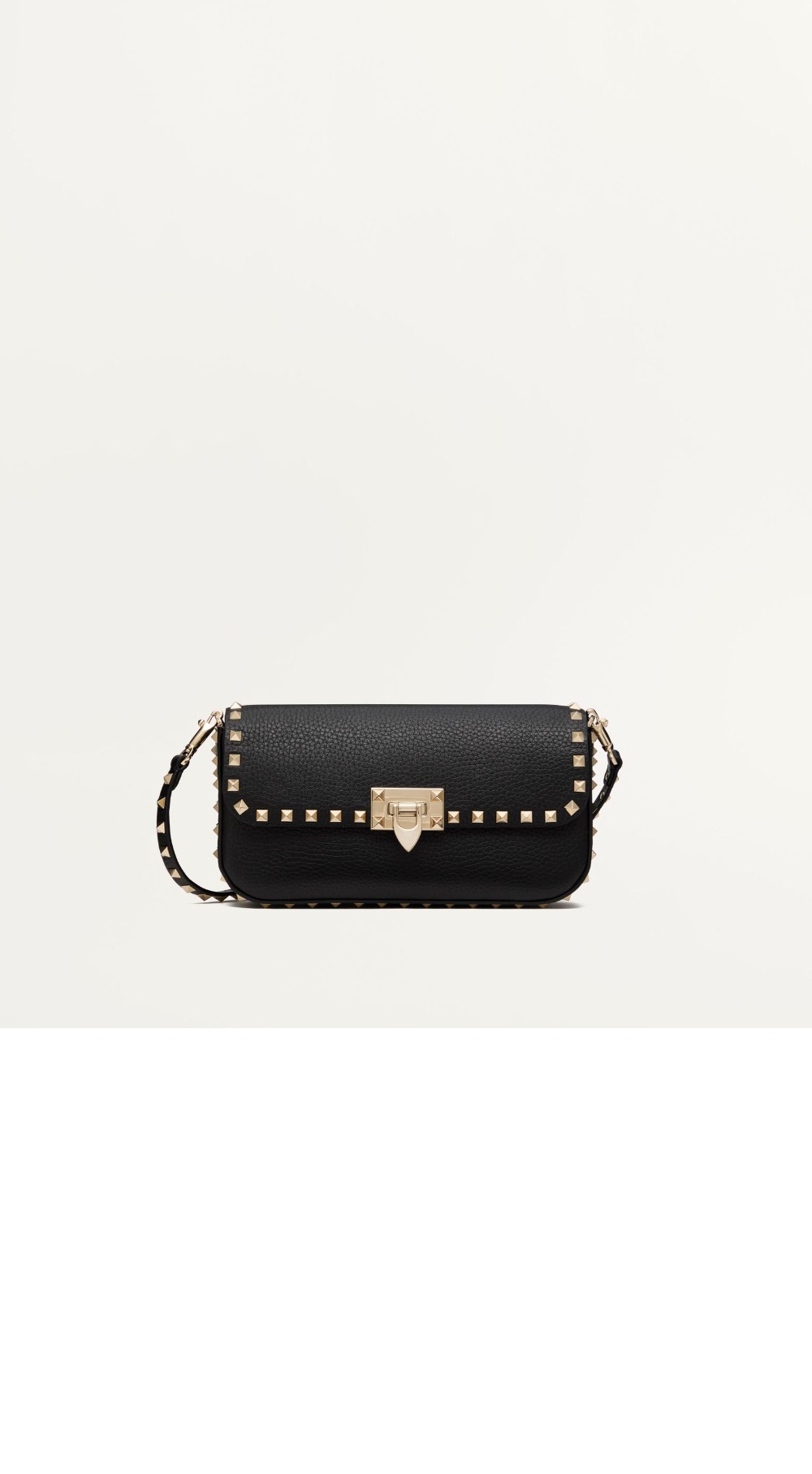 발렌티노 가라바니 락스터드 그레이니 카프스킨 숄더백