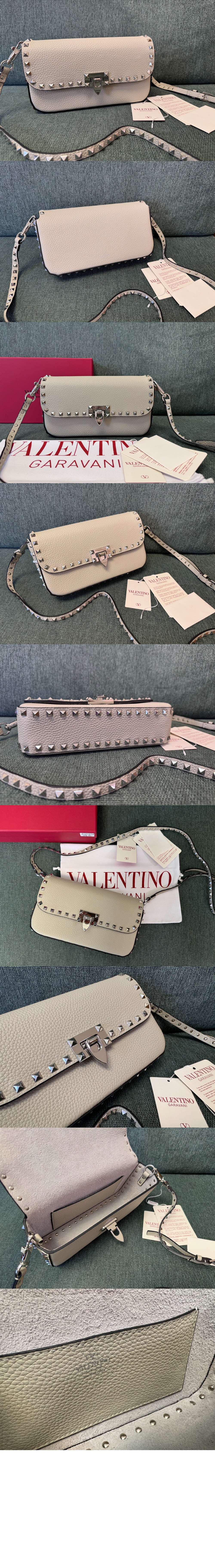 발렌티노 가라바니 락스터드 그레이니 카프스킨 숄더백