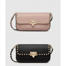 발렌티노 가라바니 락스터드 그레이니 카프스킨 숄더백