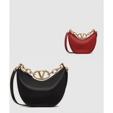 발렌티노 브이로고 문 나파레더 미니 호보백