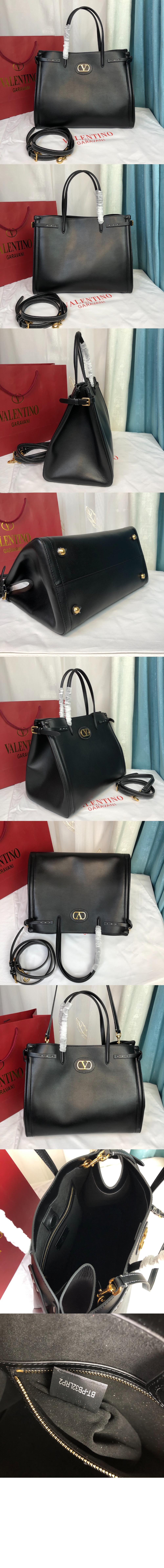 발렌티노 가라바니 앙티브 미디엄 카프스킨 쇼퍼백