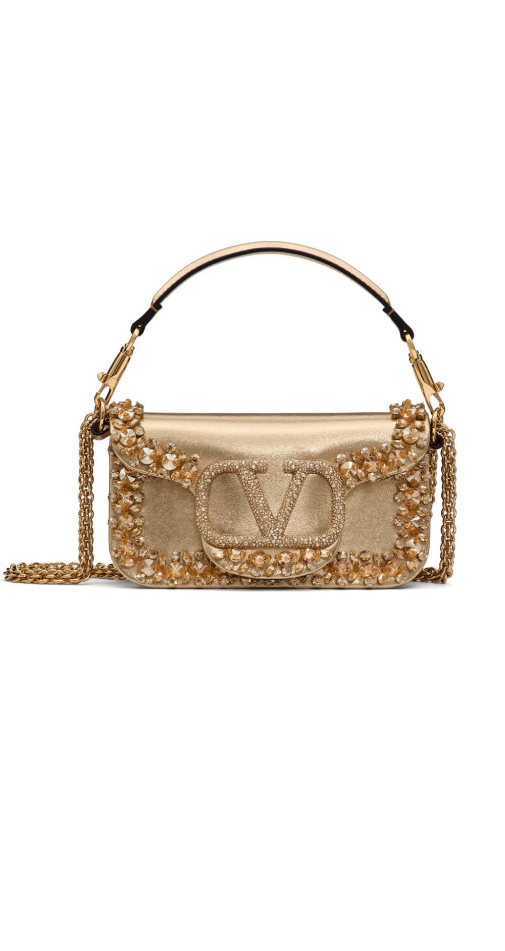 발렌티노 Locò 크리스털 장식 숄더백