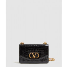 발렌티노 가라바니 베인 크로커다일 레더 스몰 숄더백