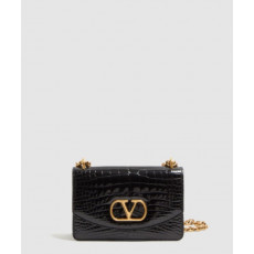 발렌티노 가라바니 베인 크로커다일 레더 스몰 숄더백