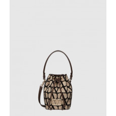 발렌티노 VLOGO SIGNATURE V 미니 버킷 백 소프트 쉽스킨