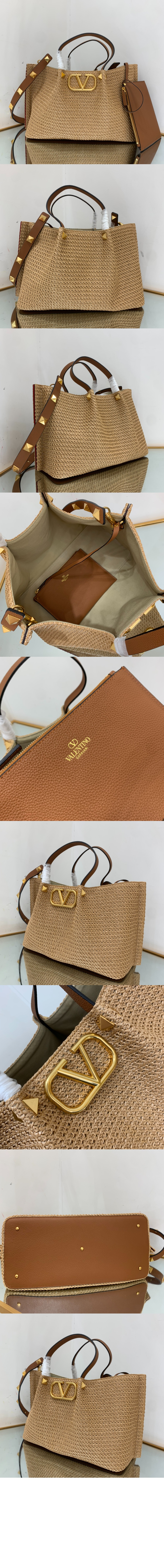 발렌티노 로만스터드 토트백 미듐