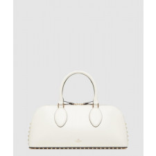 발렌티노 락스터드 이스트 웨스트 가죽 토트백