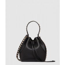 발렌티노 락스터드 가죽 버킷백
