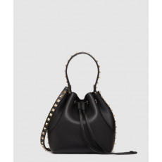 발렌티노 락스터드 가죽 버킷백