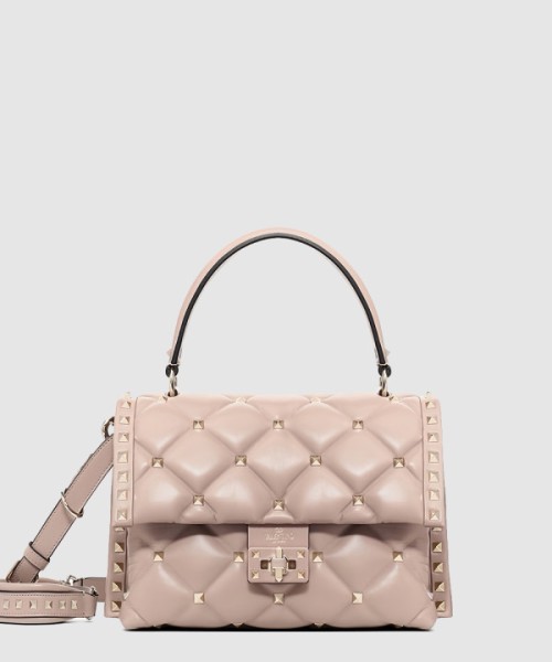 발렌티노 캔디스터드 미디움 탑 핸들 숄더백