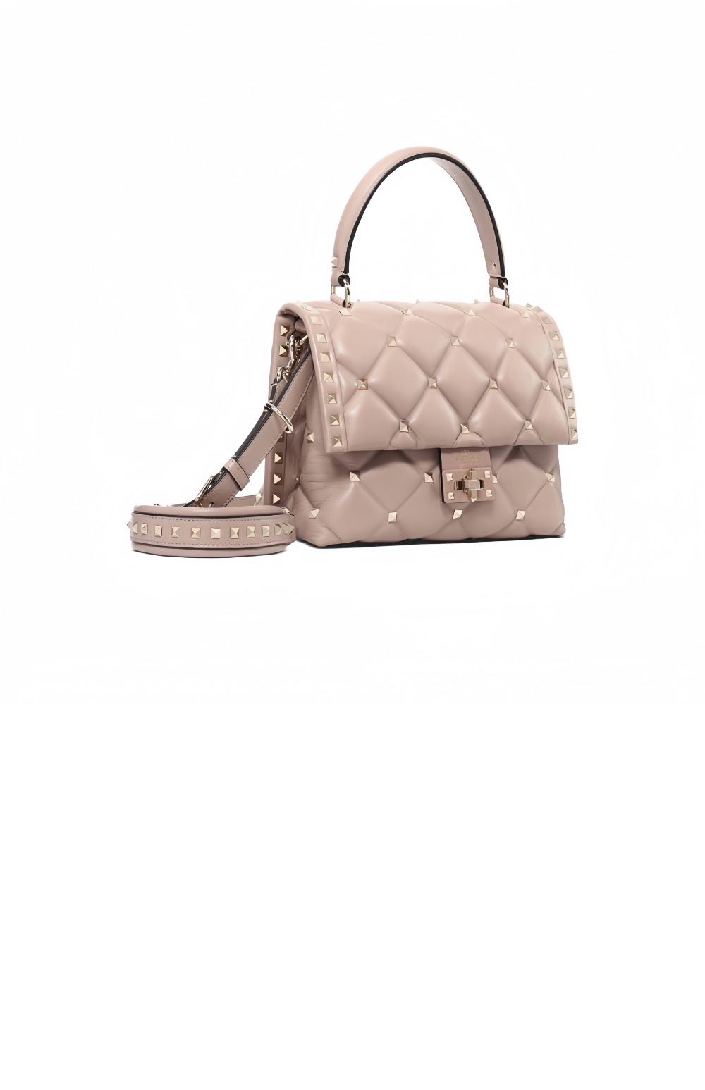 발렌티노 캔디스터드 미디움 탑 핸들 숄더백