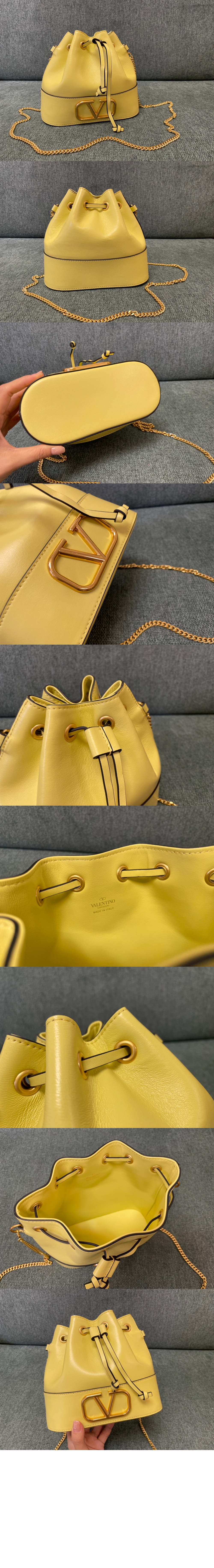 발렌티노 양가죽 미니 버킷백