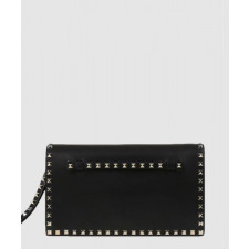 발렌티노 가라바니 락스터드 플랩 스트랩 클러치