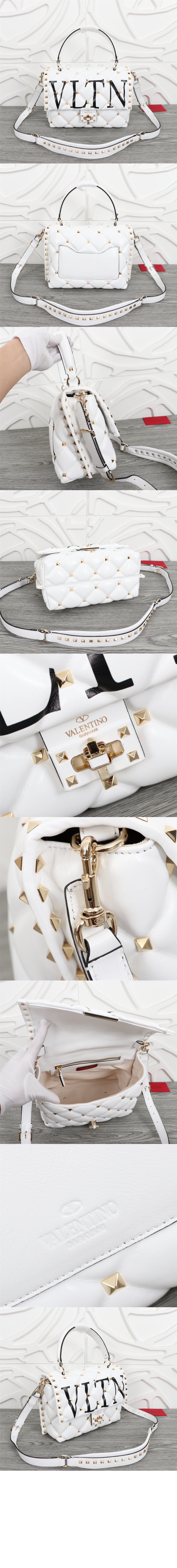 발렌티노 캔디스터드 탑핸들백