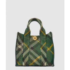 버버리 미니 체크 니트 토트 80957851