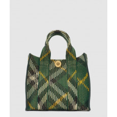 버버리 미니 체크 니트 토트 80957851