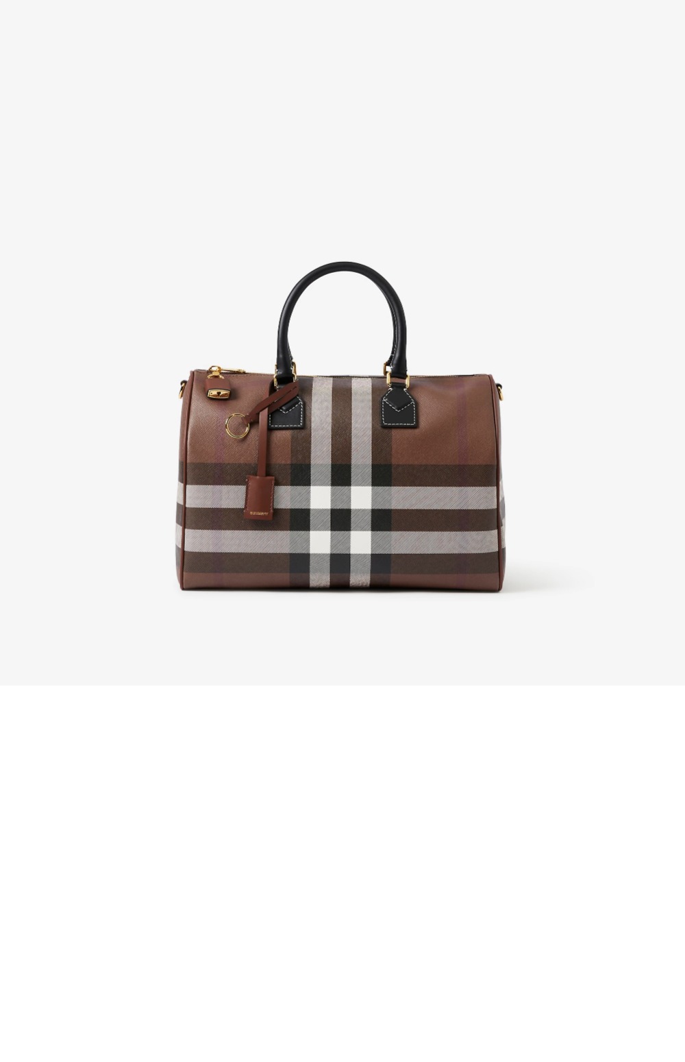 버버리 미디엄 체크 볼링백 80696621