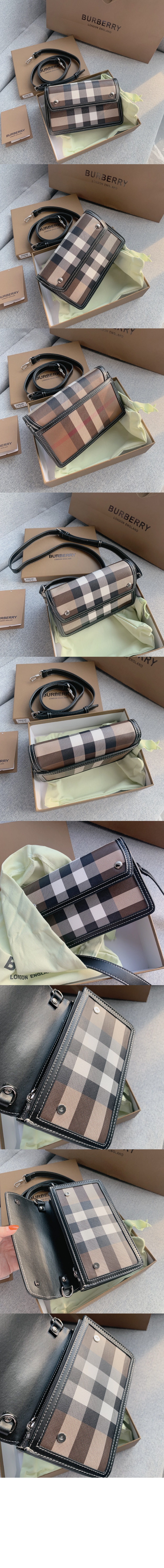버버리 체크 크로스바디백 80392131