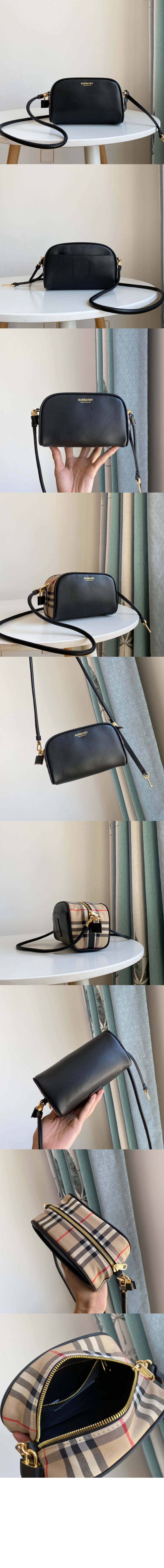 버버리 체크 큐브 크로스바디백 80367301