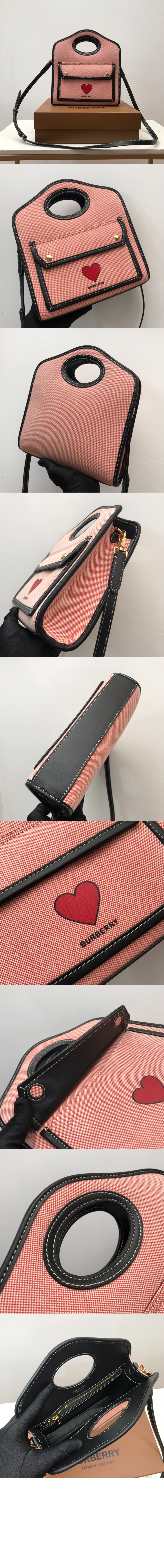 버버리 캔버스 토트백 80449711